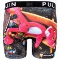 PULL IN Boxer Long Homme Microfibre FAPANTHERSOU Rose Gris