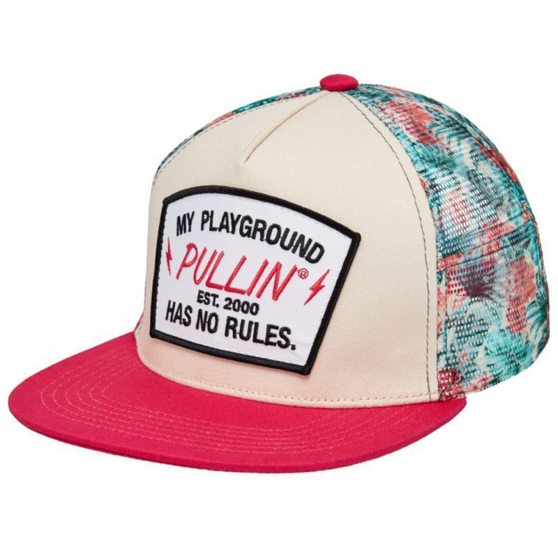 PULL IN Casquette Homme Microfibre TRUCKREDPALM Rose Beige