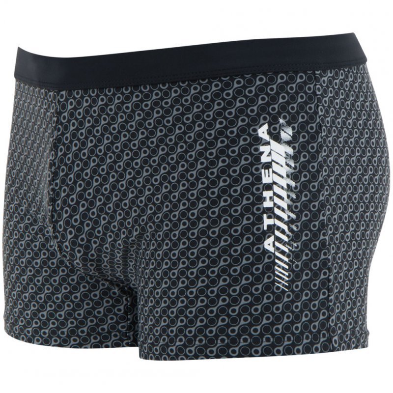 ATHENA Boxer Bain Moulant Homme ROND Noir Gris