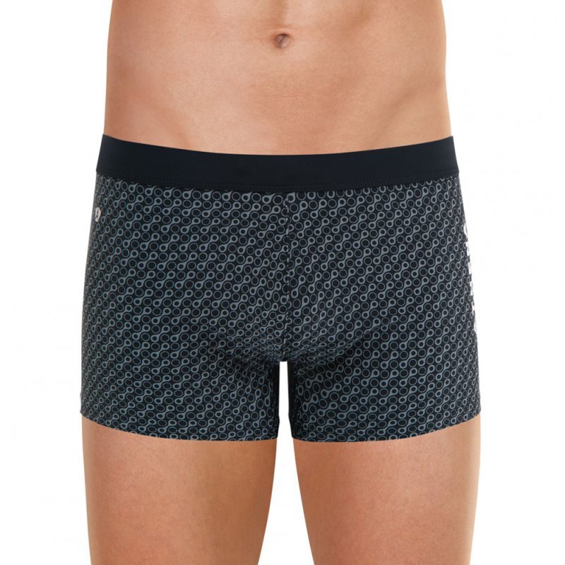 ATHENA Boxer Bain Moulant Homme ROND Noir Gris