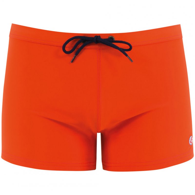 Maillot de bain Homme UNI Orange et Noir