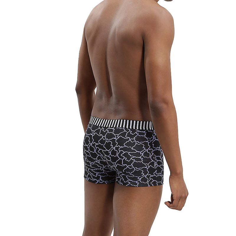 DIM Lot de 3 Boxers Homme Coton VIBES Eclairs Nuage Noir Bleu