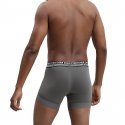 DIM 2 Boxers Homme Coton 3D STAY FIT Vert olive Gris militaire