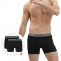 DIM Lot de 2 Boxers Homme Coton 3D STAY FIT Noir