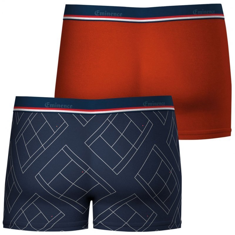 EMINENCE Lot de 2 Boxers Homme Coton FAIT EN FRANCE Tennis Terre Ba