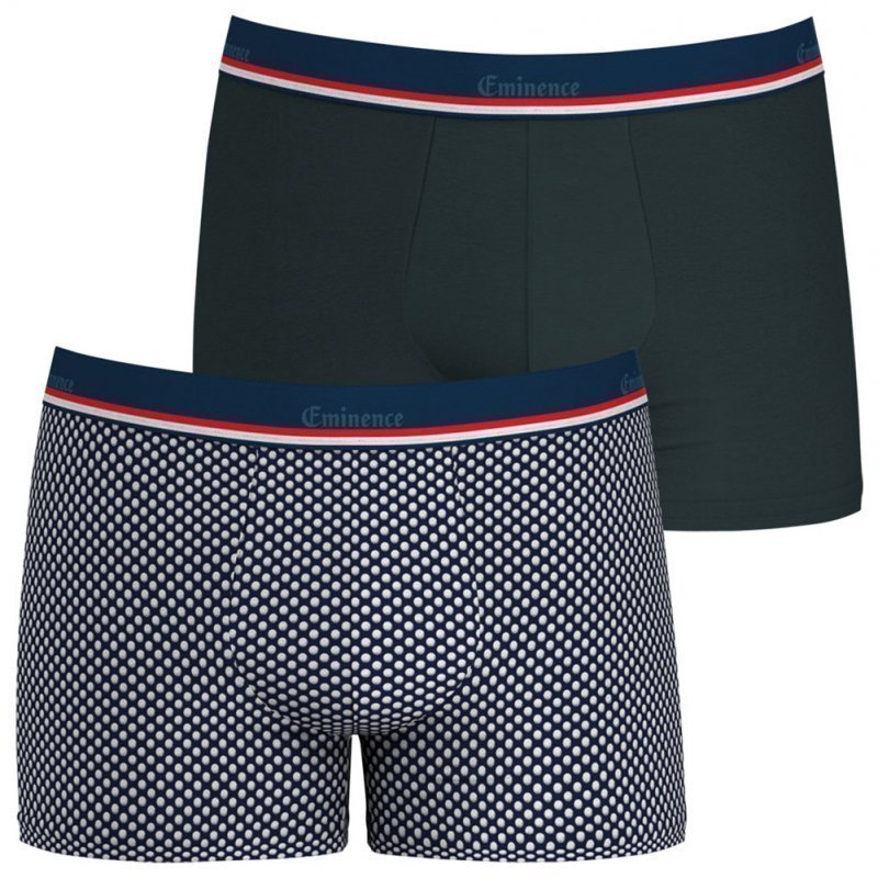 EMINENCE Lot de 2 Boxers Homme Coton FAIT EN FRANCE Golf Vert