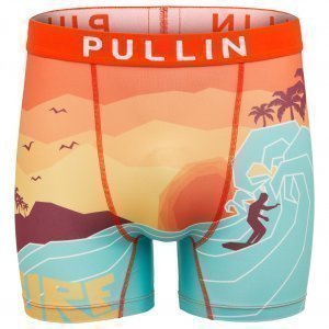 PULL IN Boxer Long Homme Microfibre FADANCINGWAVES Orange Bleu