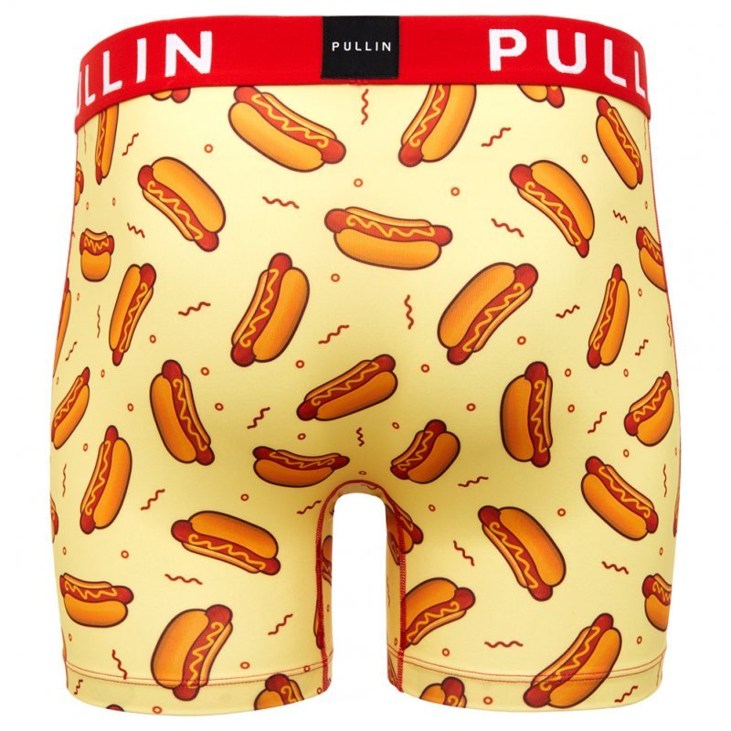 PULL IN Boxer Long Homme Microfibre FAHOTDOG Jaune Rouge
