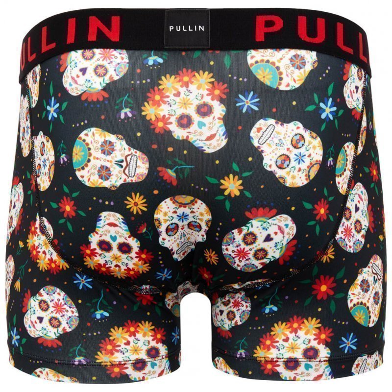 PULL IN Boxer Homme Microfibre MASMEXISKULL Noir Rouge