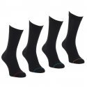 ATHENA Lot de 4 paires de Chaussettes Homme Microfibre ECOPACK Noir Multicolore