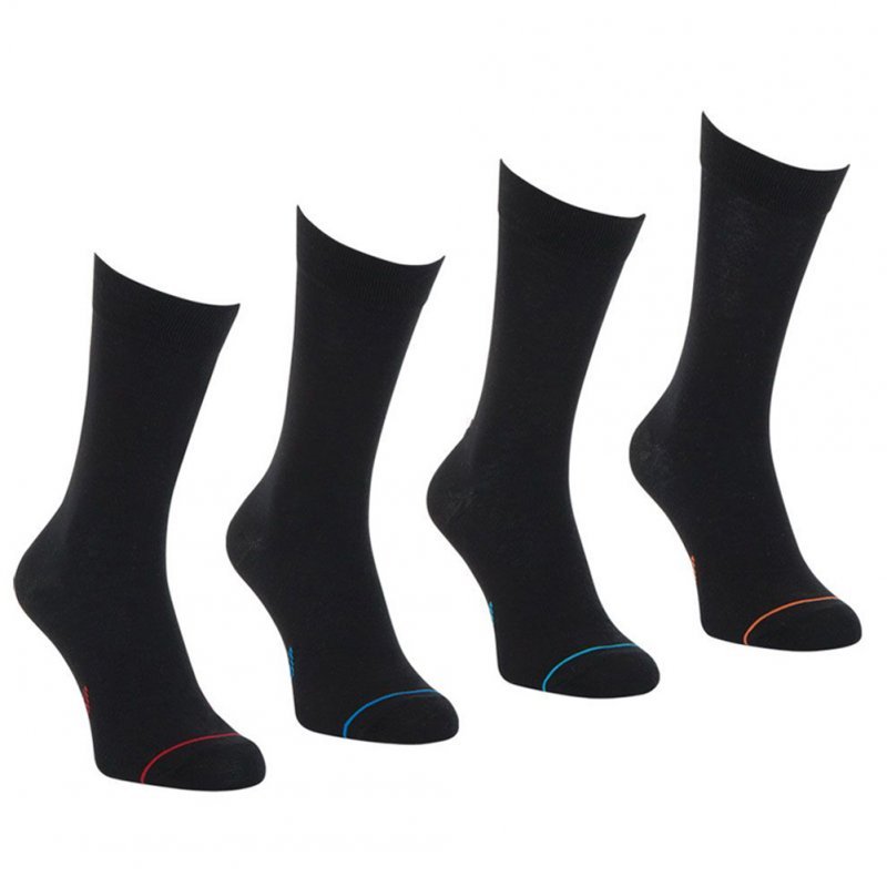ATHENA 4 paires Chaussettes Homme ECOPACK Noir Multicolore