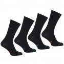 ATHENA Lot de 4 paires de Chaussettes Homme Microfibre ECOPACK Noir Multicolore