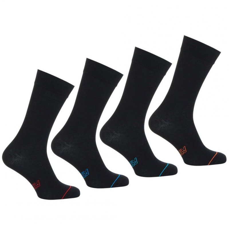 ATHENA 4 paires Chaussettes Homme ECOPACK Noir Multicolore