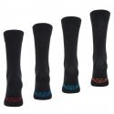 ATHENA 4 paires Chaussettes Homme ECOPACK Noir Multicolore