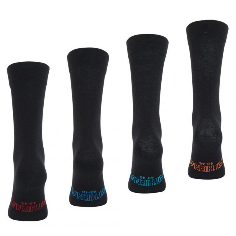 ATHENA Lot de 4 paires de Chaussettes Homme Microfibre ECOPACK Noir Multicolore
