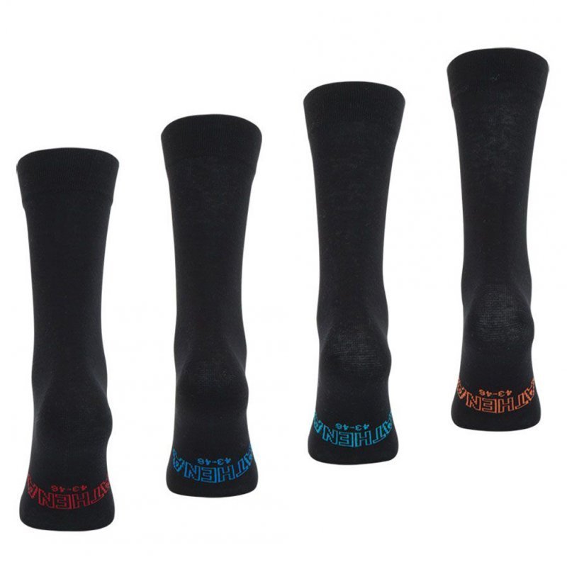 ATHENA 4 paires Chaussettes Homme ECOPACK Noir Multicolore