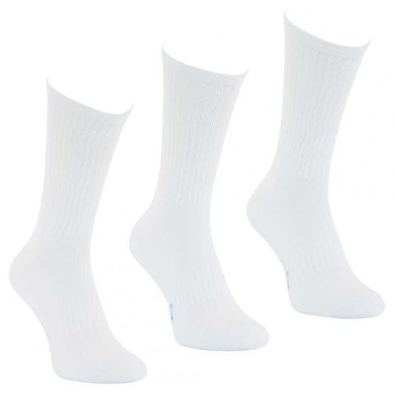 ATHENA 3 paires Chaussettes Homme CREW Blanc Multicolore