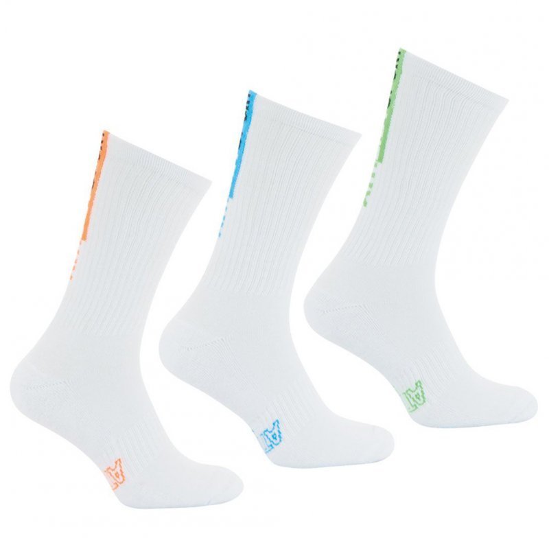 ATHENA 3 paires Chaussettes Homme CREW Blanc Multicolore
