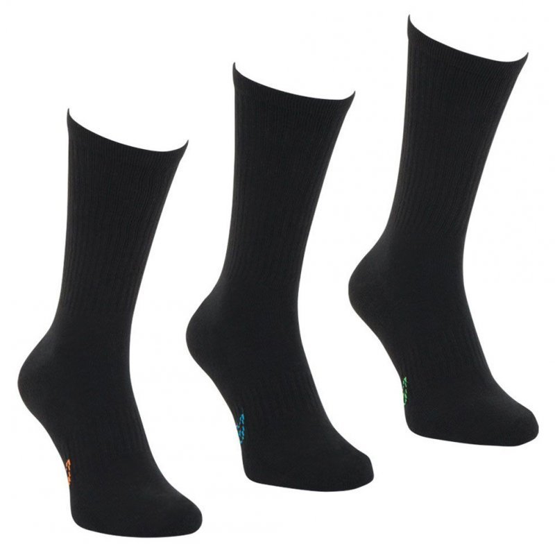 ATHENA Lot de 3 paires de Chaussettes Homme Microfibre CREW Noir Multicolore
