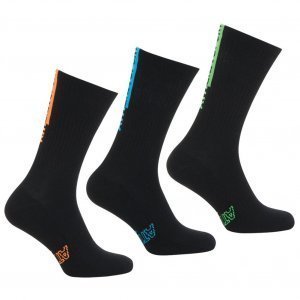 ATHENA 3 paires Chaussettes Homme CREW Noir Multicolore