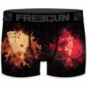 FREEGUN Boxer Homme Microfibre SUS Noir Rouge