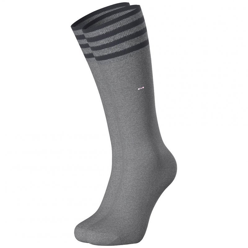 EDEN PARK Chaussettes Homme BANDES Gris Chiné Foncé