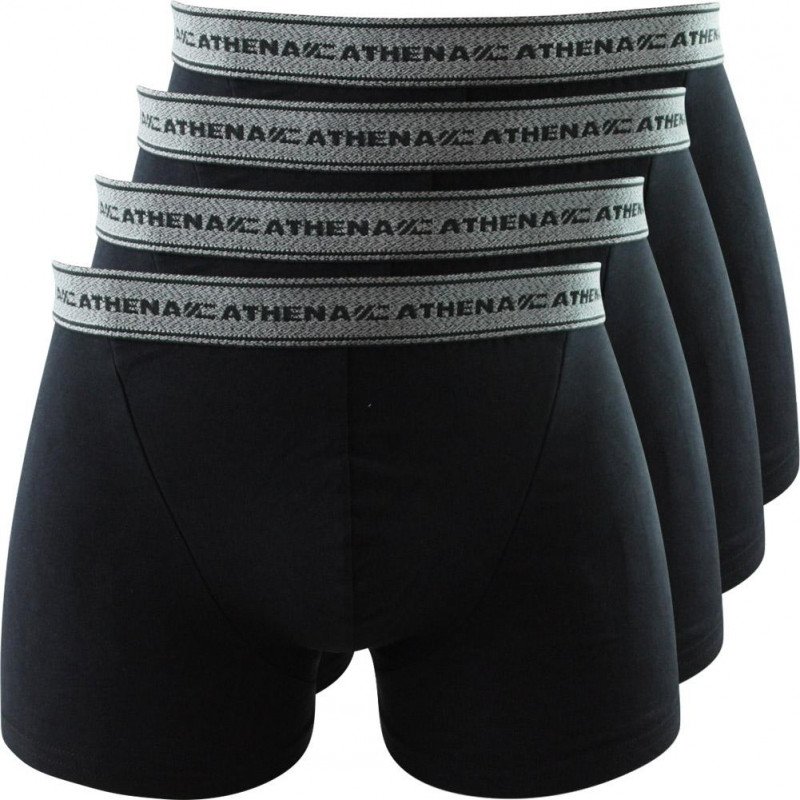 LOT DE 4 Boxer Sous-vêtements Homme BASIC2 Noir et Uni