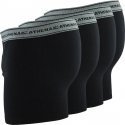 ATHENA Lot de 4 Boxers Homme Coton BASIC2 Noir