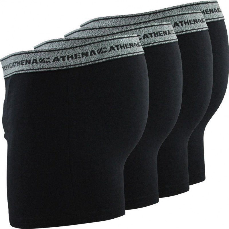 LOT DE 4 Boxer Sous-vêtements Homme BASIC2 Noir et Uni