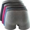 ATHENA Lot de 4 Boxers Homme Coton BASIC2 Gris chiné Pétrole Noir