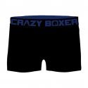 CRAZYBOXER Lot de 2 Boxers Homme Coton Bio LAMA BCBX2 ANIM Bleu Noir