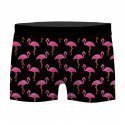 CRAZYBOXER Lot de 2 Boxers Homme Coton Bio Flamingo Noir Rose