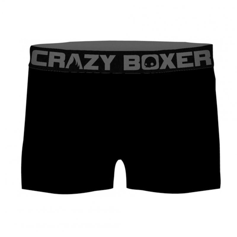 CRAZYBOXER Lot de 2 Boxers Homme Coton Bio Flamingo Noir Rose