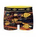 UMBRO Boxer Homme Microfibre SUBASS2 Noir Jaune Orange