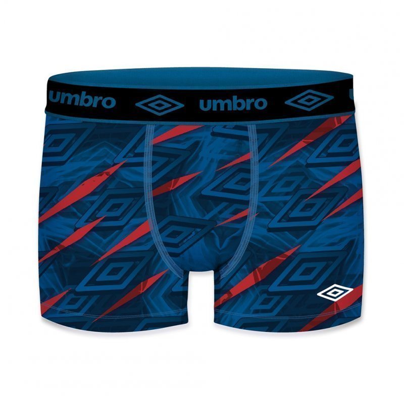 UMBRO Boxer Homme Microfibre SUBASS2 Bleu Rouge