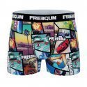 FREEGUN 3 Boxers Homme Microfibre PACKX3 L Noir Multicolore