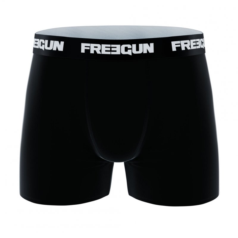 FREEGUN Lot de 3 Boxers Homme Microfibre PACKX3 L Noir Multicolore