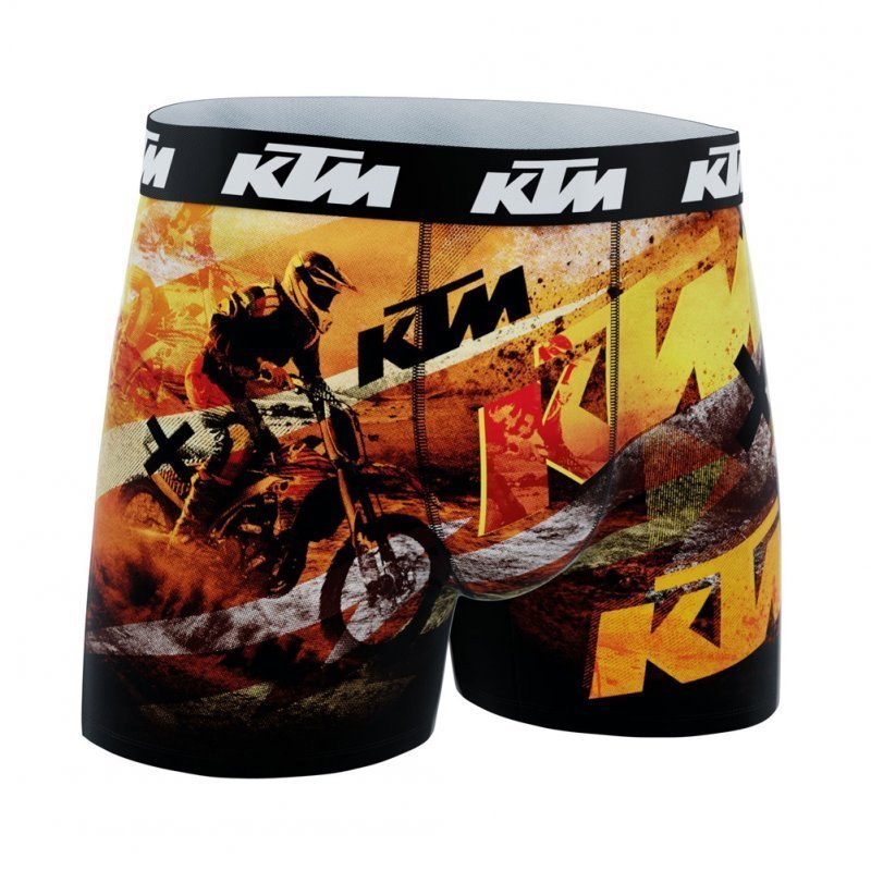 KTM Boxer Homme Microfibre CRO Noir Orange