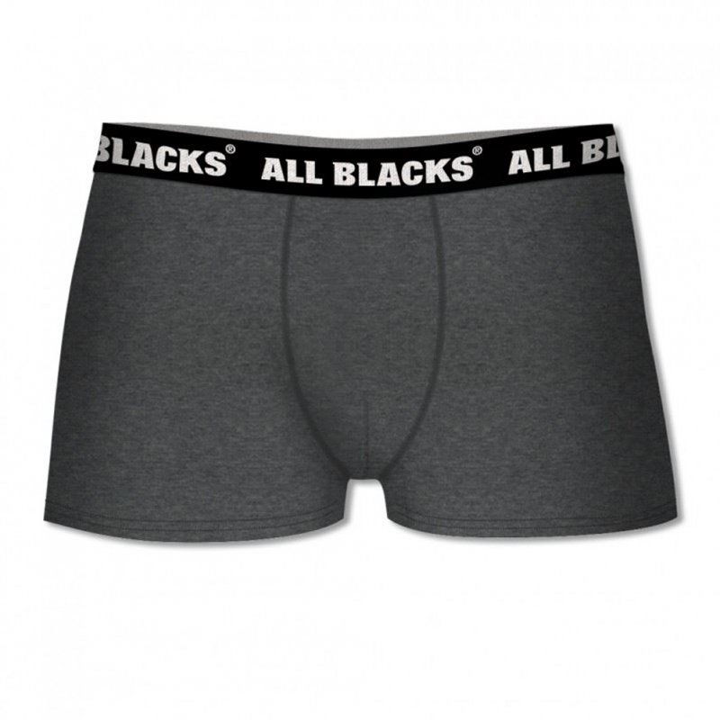 ALL BLACKS Lot de 5 Boxers Homme Coton BCX5 Noir Gris Chiné