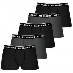 ALL BLACKS Lot de 5 Boxers Homme Coton BCX5 Noir Gris Chiné