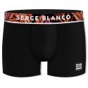 SERGE BLANCO Boxer Homme Coton CLAASS4 Noir Rose