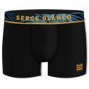 SERGE BLANCO Boxer Homme Coton CLAASS4 Noir Bleu