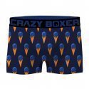 CRAZYBOXER 2 Boxers Homme Coton Bio BCBCX2 SUMM Bleu Noir GLACE