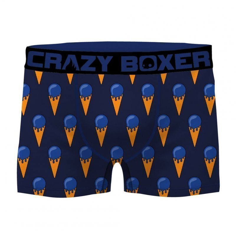 CRAZYBOXER 2 Boxers Homme Coton Bio BCBCX2 SUMM Bleu Noir GLACE