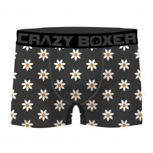 CRAZYBOXER 2 Boxers Homme Coton Bio BCBCX2 SUMM Gris Kaki FLOWER