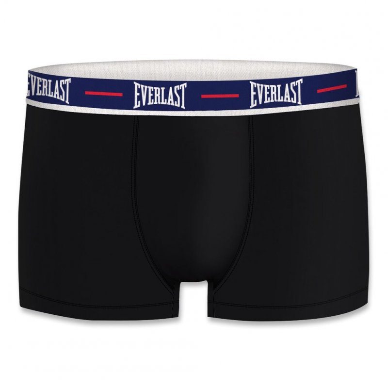 EVERLAST Lot de 2 Boxers Homme Coton AS1 Noir