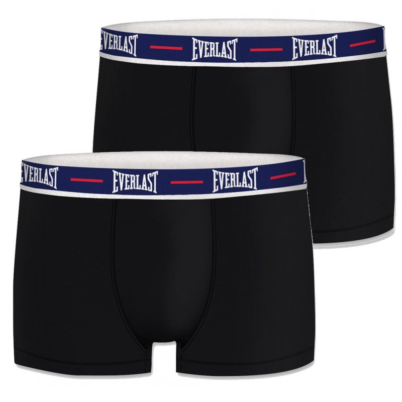 EVERLAST Lot de 2 Boxers Homme Coton AS1 Noir