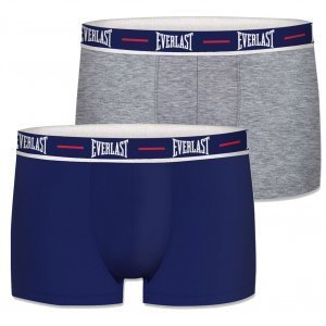 EVERLAST Lot de 2 Boxers Homme Coton AS1 Bleu et gris