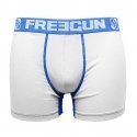 FREEGUN Boxer Homme Coton MONO J Blanc Bleu