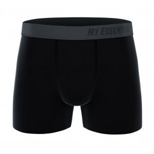 MY ESSENTIAL CLOTHING 3 Boxers Homme Coton Bio BCX3BLK Noir